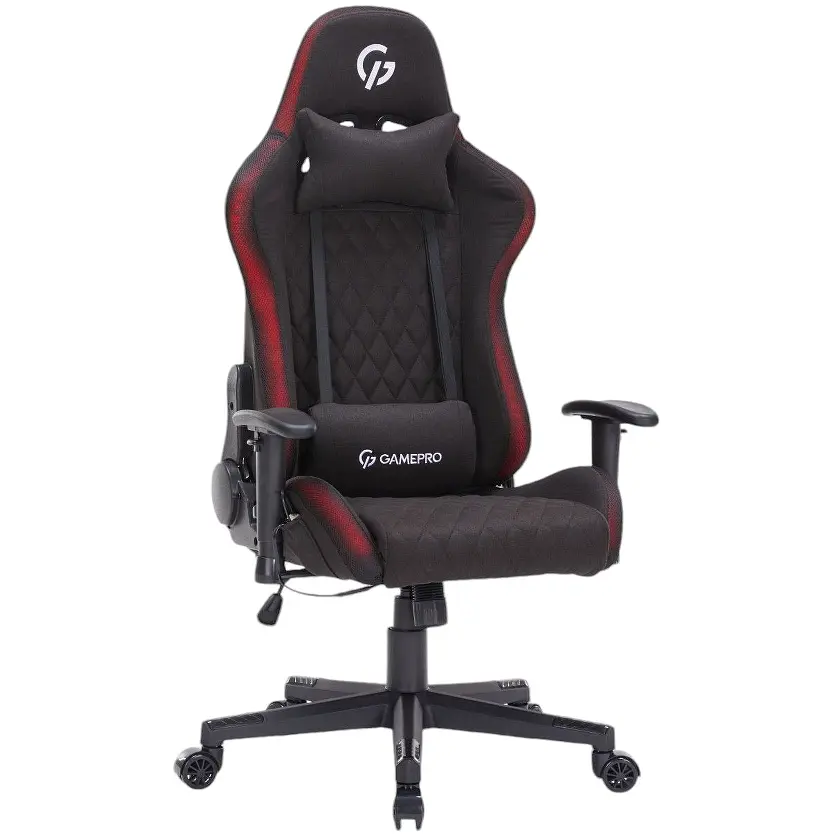 Игровое кресло GamePro RGB Size L Fabric Black (GC700FB) - фото 5