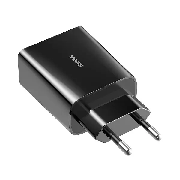 Мережевий зарядний пристрій Baseus Speed Xiaomini 18W 3A + Cable Type-C to Lightning TZCCFS-F01 Black - фото 3