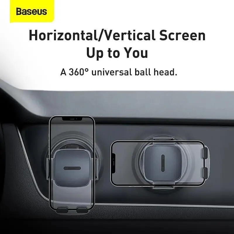 Автодержатель BASEUS Easy Control Clamp Car Mount Holder (Applicable to Round Air Outlet) (SUYK000201) - фото 8