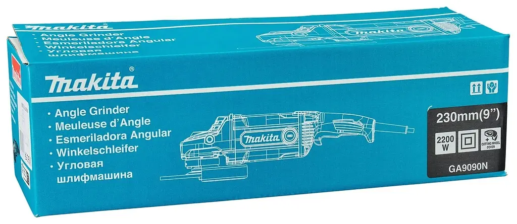 Шліфмашина кутова мережева Makita GA9090N (230 мм, 2200 Вт, 6600 об/хв) - фото 8