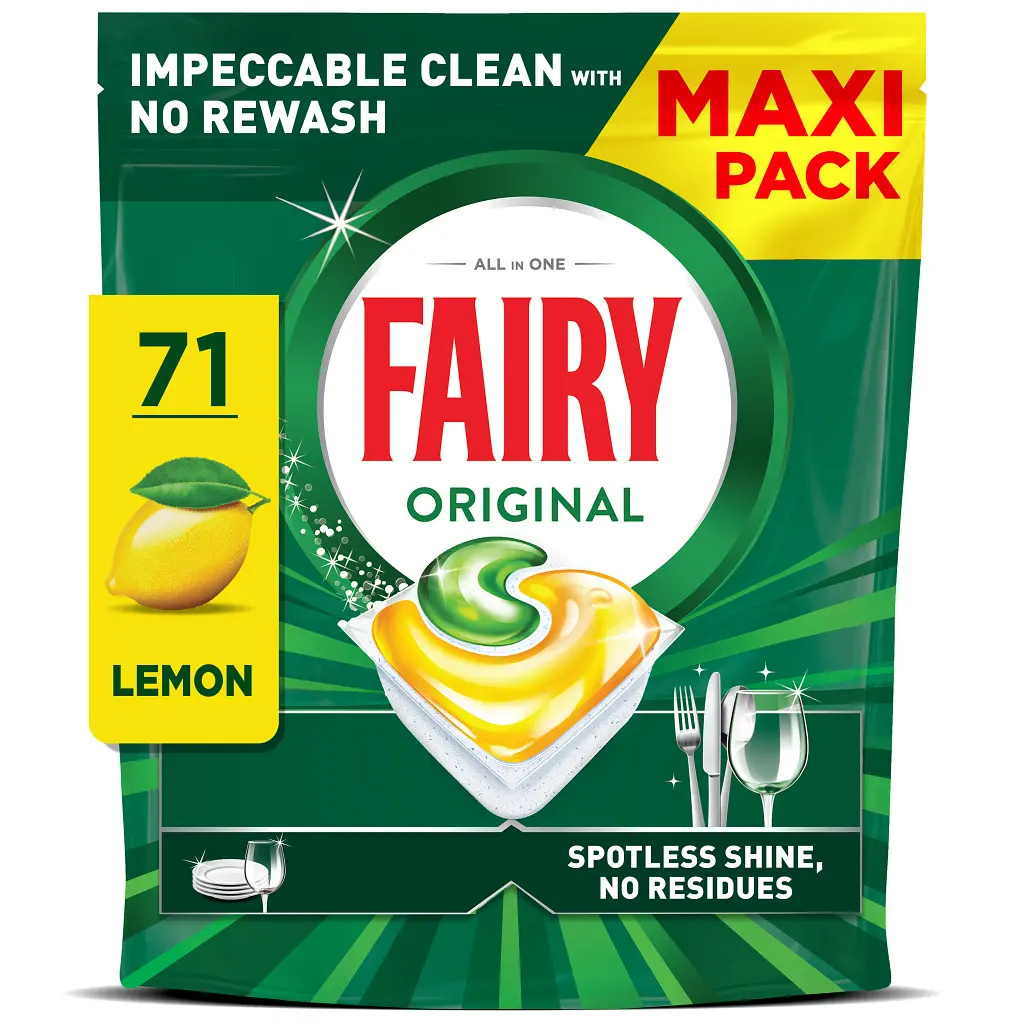 Таблетки для посудомийних машин Fairy Все-в-1 Original Лимон 71 шт. (8700216237420)