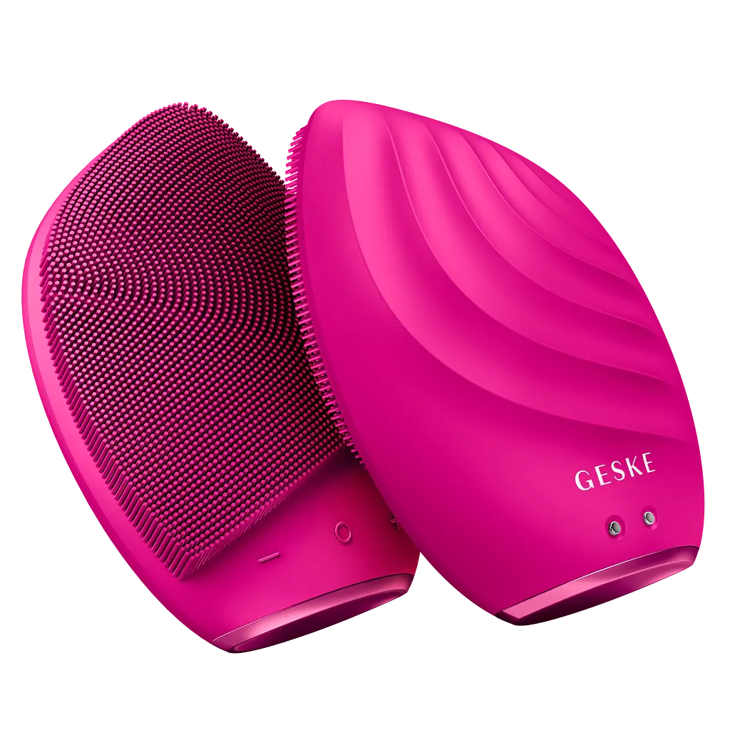 Електронна звукова щітка для обличчя GESKE Sonic Facial Brush 5 в 1 бузкова - фото 2
