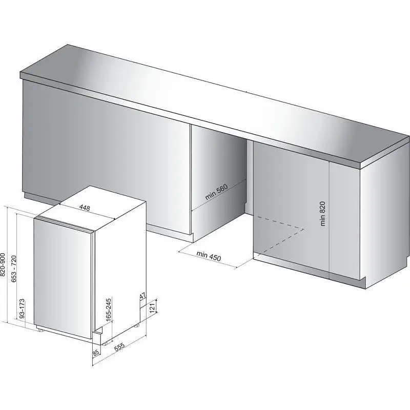 Посудомийна машина HOTPOINT ARISTON HSIO 3O23 WFE - фото 7
