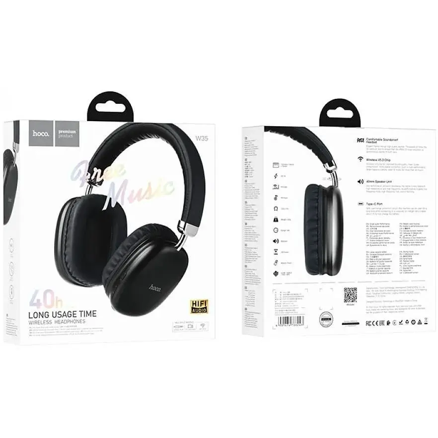 Навушники Bluetooth Hoco W35 Black - фото 3