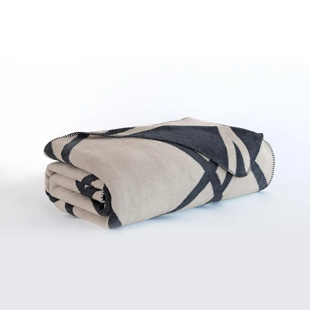 Плед бавовняний Modernist Bej-Blue 200×220 см Istanbul pbe0051142
