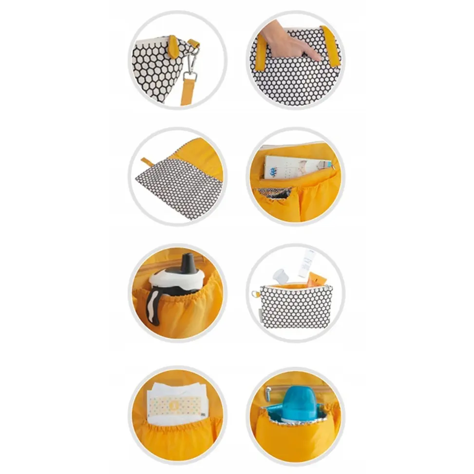 Сумка для мами Canpol babies Lady Mum з кріпленням до коляски сіро-бізюзовий (78/502) - фото 3