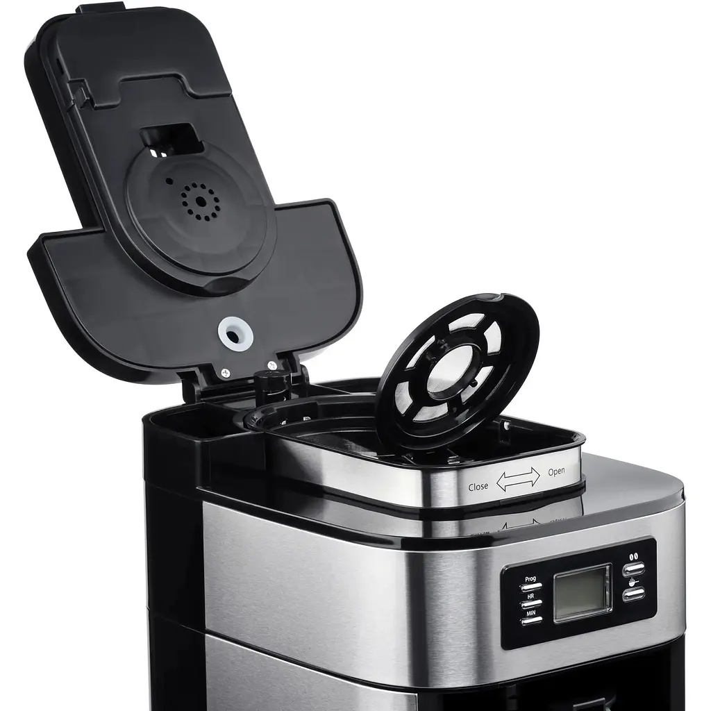 Кофеварка Ardesto капельная Steel Collection YCM-D1200 1.2 л зерно+молотый серебристо-черный - фото 3