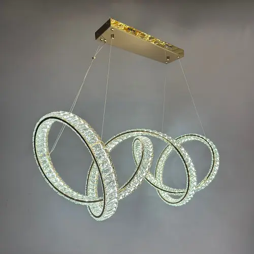 Кришталева LED-люстра Linisoln 7115/100 FG, 240W до 40 м2 у золоті - фото 3