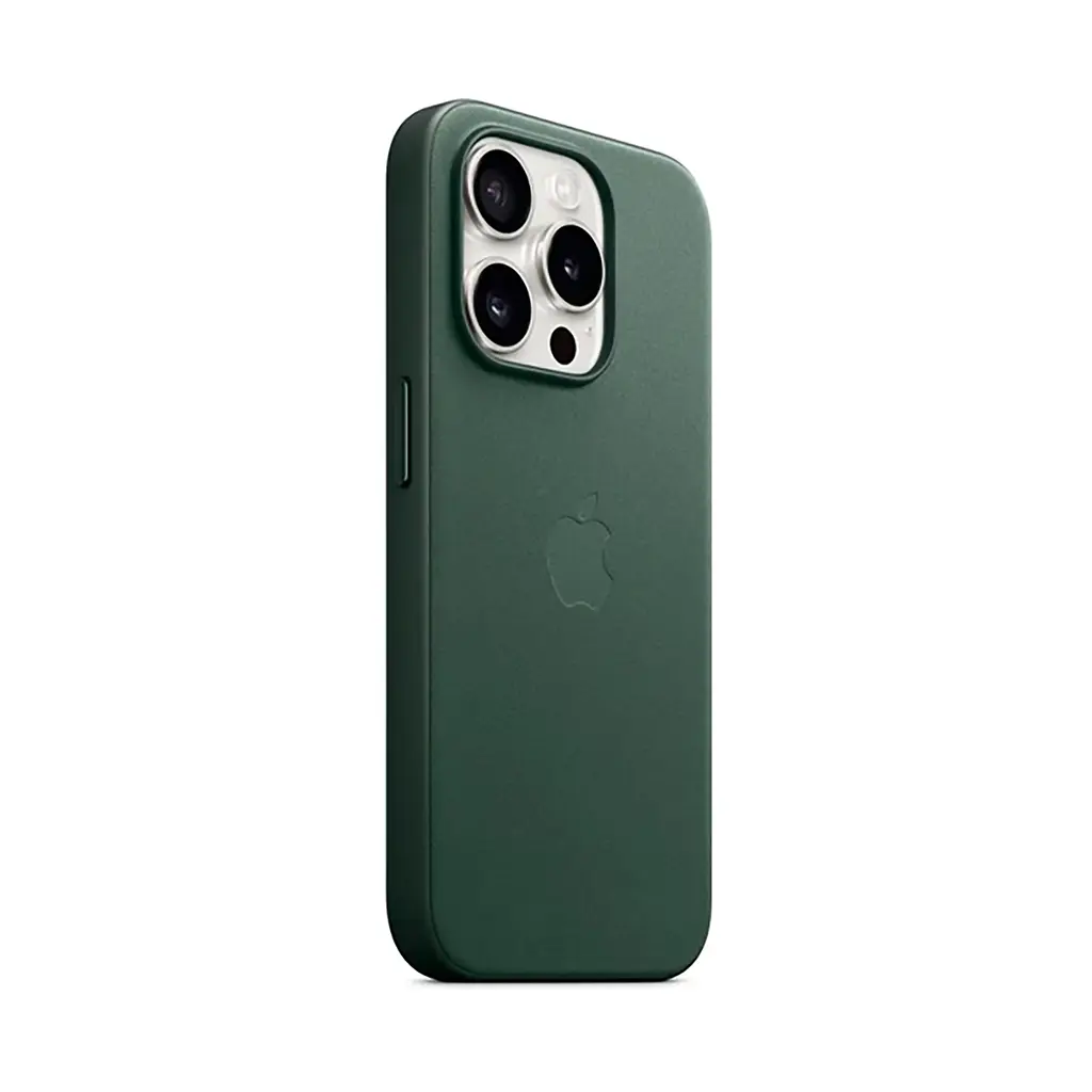 Чехол для Apple iPhone 15 Pro Max, FineWoven Case with MagSafe, зеленый, защитная накладка из материала FineWoven, противоударный, для iPhone, защита всего корпуса, поддержка беспроводной зарядки и MagSafe, (ARM71988) - фото 2