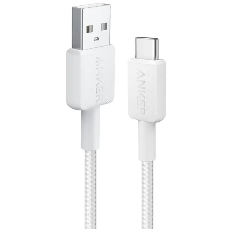 Кабель Anker 322 USB-A - USB-C, 0.9м, Білий (A81H5H21/A81H5G21) - фото 3