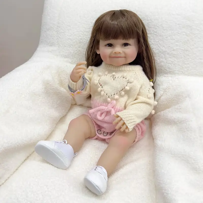 Реалістична Кукла Реборн 55 см повністю силіконова Doll Reborn Baby К0100615 - фото 6