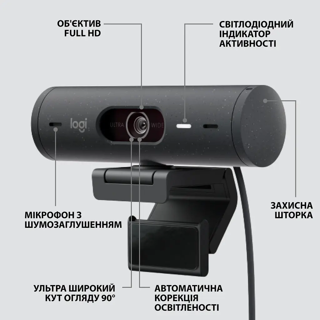 Веб-камера Logitech Brio 505 for Business Graphite (960-001459) - фото 7