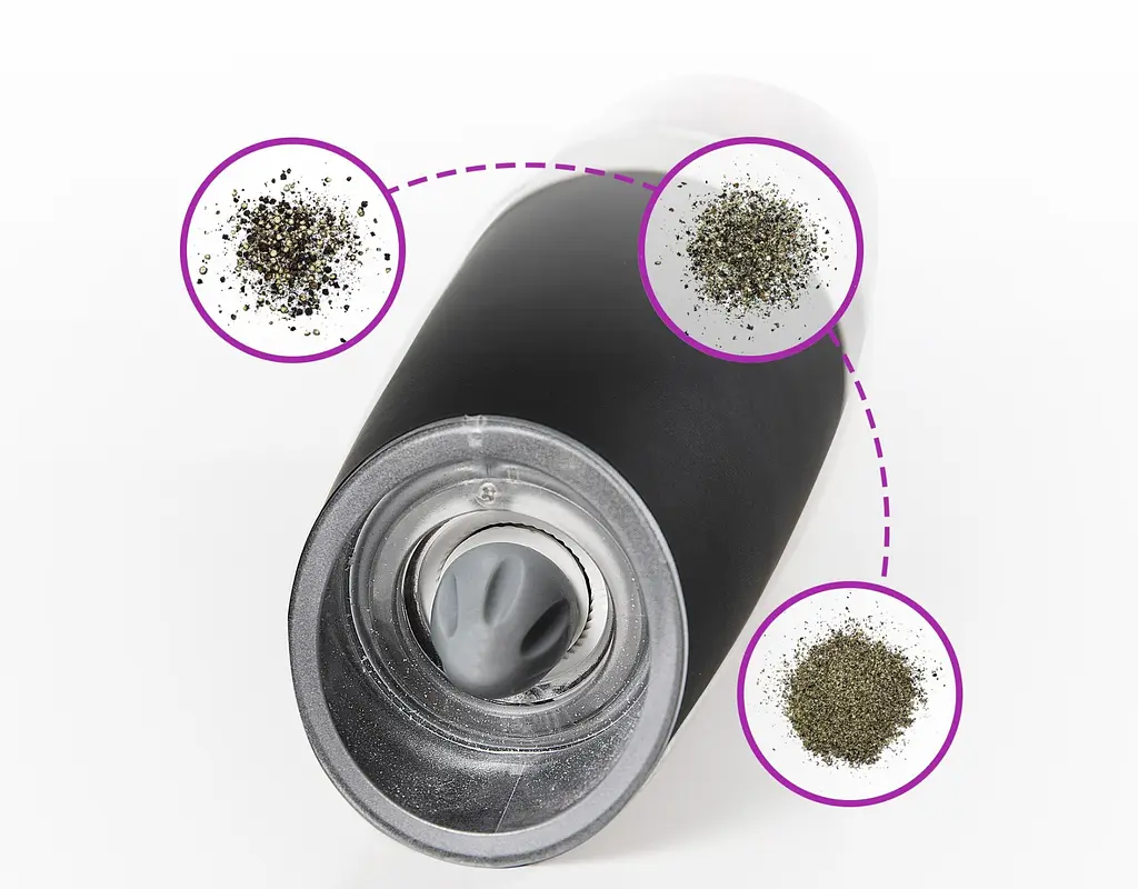 Электрическая гравитационная мельница для соли и перца KSL, набор из 2 шт, черный - фото 3