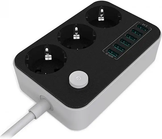 Фільтр-подовжувач мережевий СolorWay 1.8м 3 розетки 6USB black (CW-CHE36B) - фото 2