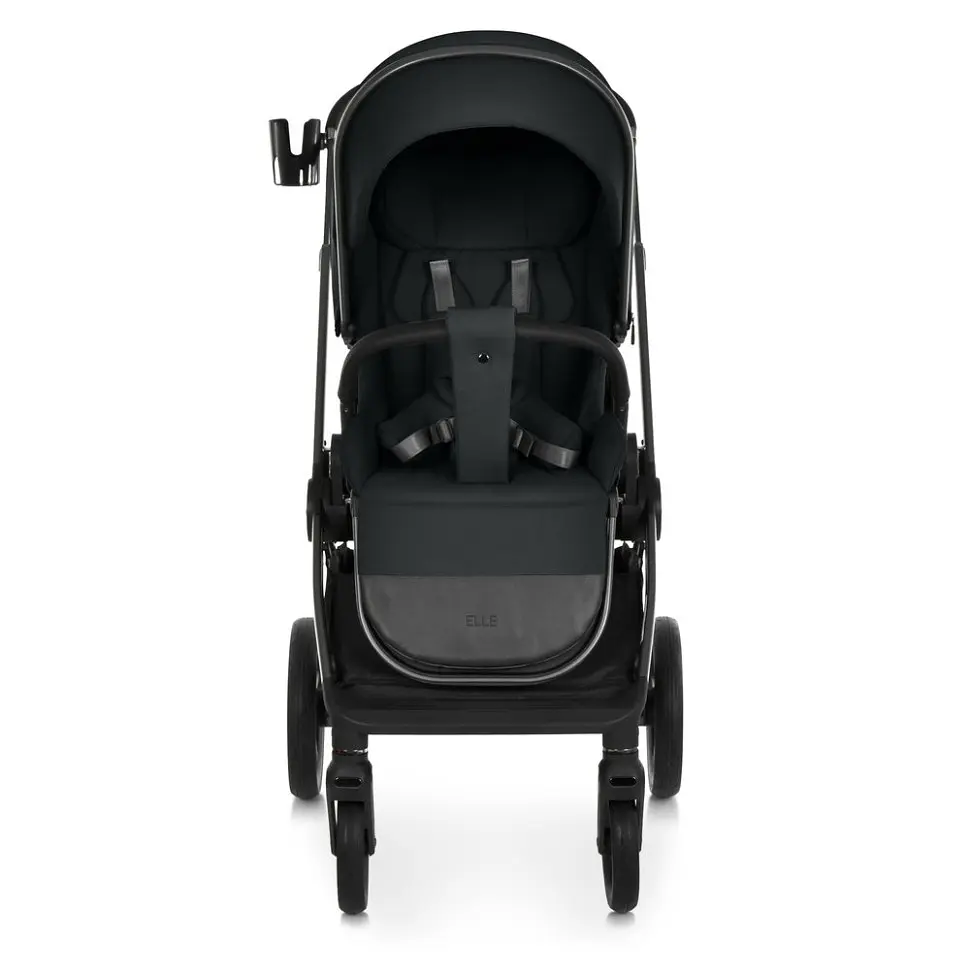 Коляска універсальна 2 в 1 ELLE ME 1221 Black - фото 7