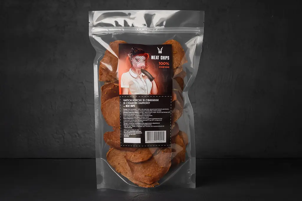 Чипсы мясные из свинины со вкусом хамона Meat Chips 500г - фото 4
