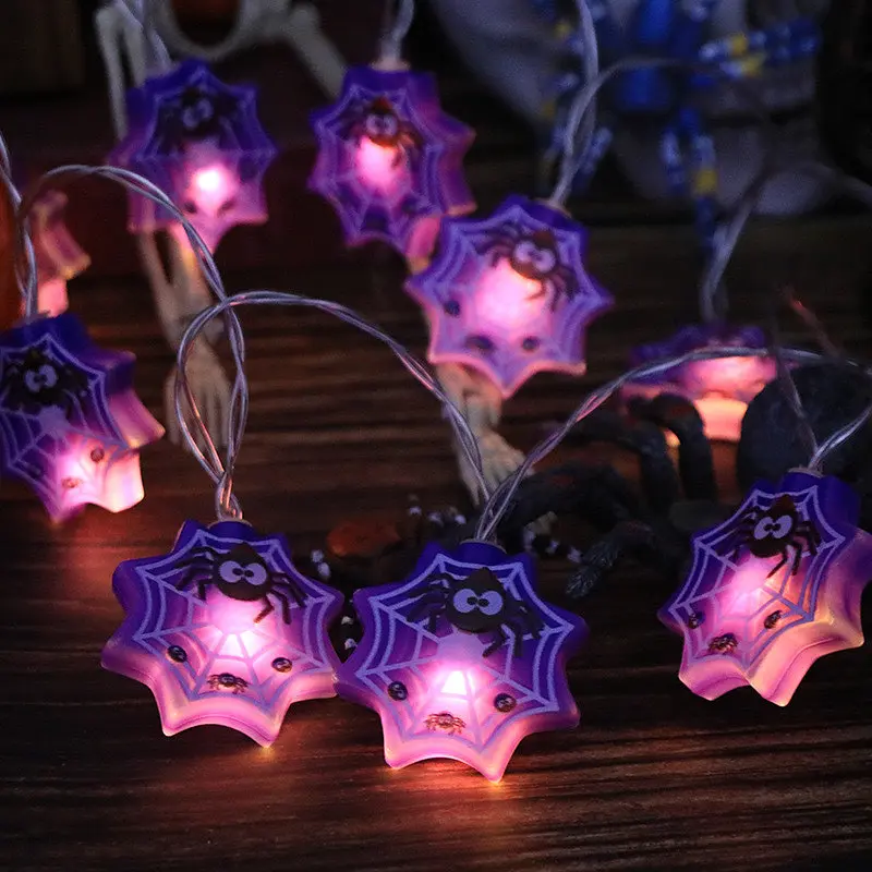 Гирлянда на Хэллоуин 10 led 150 см 5 см фиолетовая