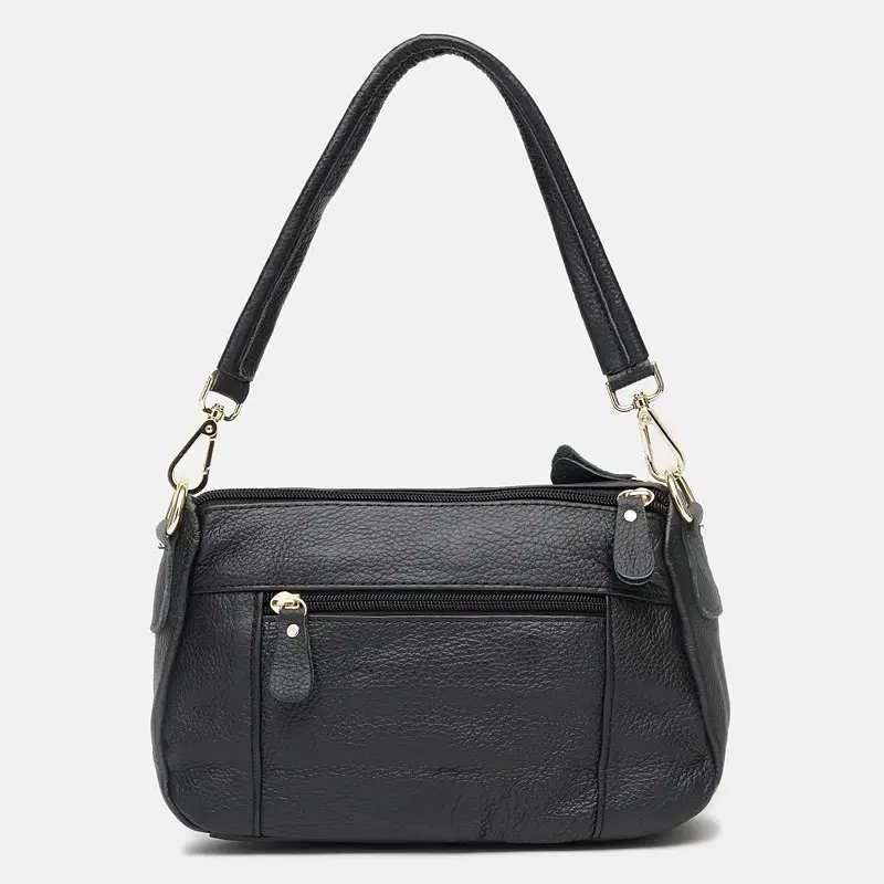 Жіноча шкіряна сумка Borsa Leather K1211-black - фото 3