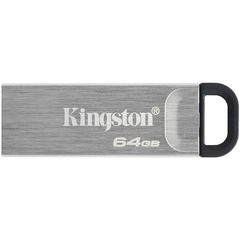 USB флеш-накопичувач Kingston DataTraveler Kyson 64GB USB-A 3.2 Gen 1 Silver/Black (DTKN/64GB) [54407] - фото 2