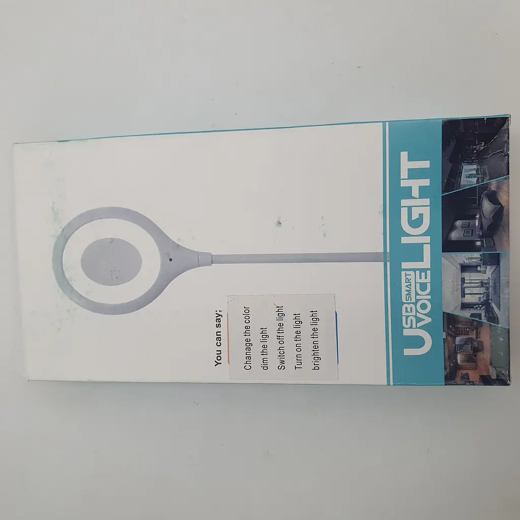 Гнучка USB LED настільна лампа з голосовим керуванням англійський підсвічування нічник 1,5Вт UKC LK-50 - фото 12