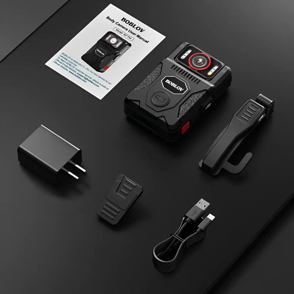 Нагрудний відеореєстратор Boblov M7 PRO 4K 128GB GPS (75-00213) - фото 7