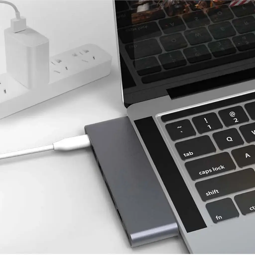 USB-хаб XON SmartHub Pro 7 в 1 (HDMI, SD/TF, 2xType-C, 2xUSB3.0) Сірий (UHCCP074300G 5191) - фото 6
