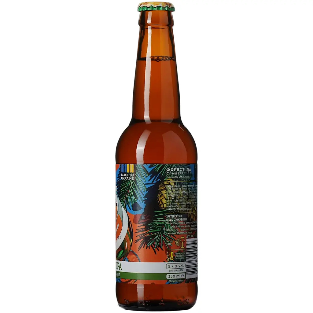 Пиво Volynski Browar Forest Ipa, світле, нефільтроване, 5,7%, 0,35 л - фото 4