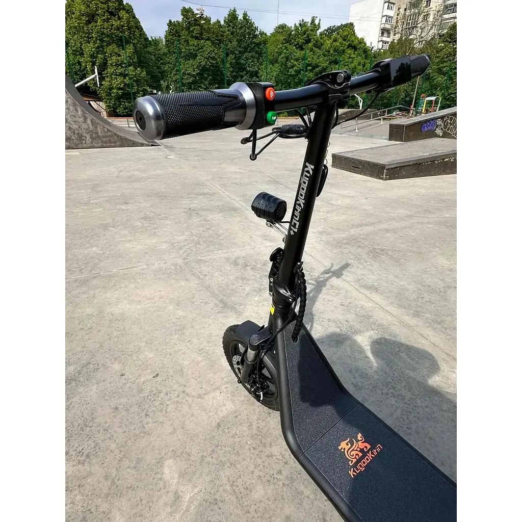 Электросамокат с сиденьем Kugoo C1+ PLUS (1000W 18Ah) Черный - фото 7