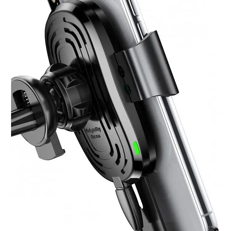 Автодержатель с беспроводной зарядкой Baseus Gravity Черный (WXYL-01) - фото 6