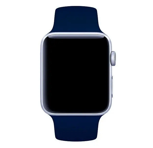 Силиконовый ремешок Watchbands для Apple Watch 42mm Размер ML тёмно-синий (WB101NAVYBLUE) - фото 3