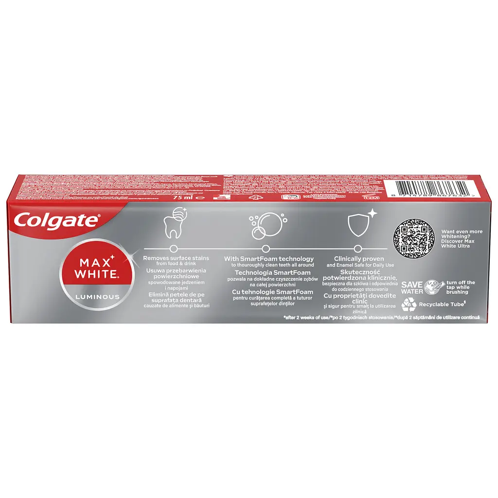 Зубна паста Colgate Max White Luminous відбілююча безпечна для емалі 75 мл - фото 3