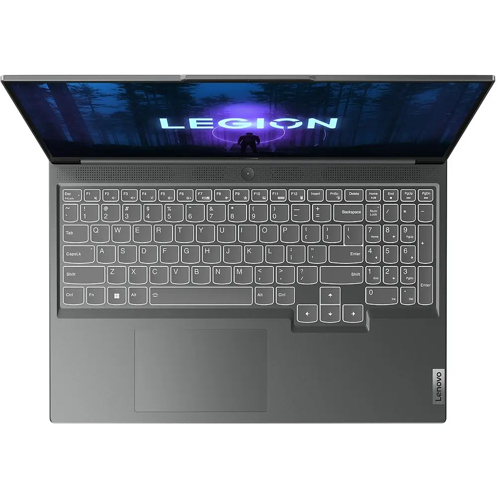 Ноутбук Lenovo Legion Slim 5 16IRH8 (82YA003VRM) Luna Grey / Екран 16 IPS (2560x1600) WQXGA 165 Гц, матовий / Intel Core i7 - 13700H (1.8 - 5.0 ГГц) / RAM 16 ГБ / SSD 512ГБ / nVidia GeForce RTX 4070, 8 ГБ / FREE DOS / без ОС / 2.3 кг / сірий - фото 3