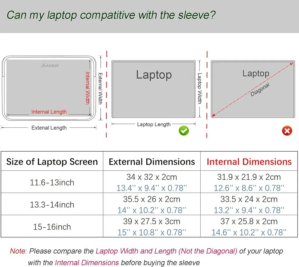 Чохол для ноутбука Aucase 15-16 дюймів, сумісний з MacBook Pro 16''/ Pro 15'' (2017), HUAWEI Matebook D16, водовідштовхуючий - фото 7