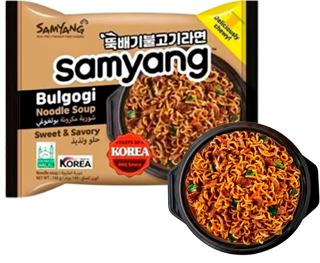 Локшина швидкого приготування Samyang Bulgogi Sweet and delicious bulgogi noodle soup, 140г - фото 2