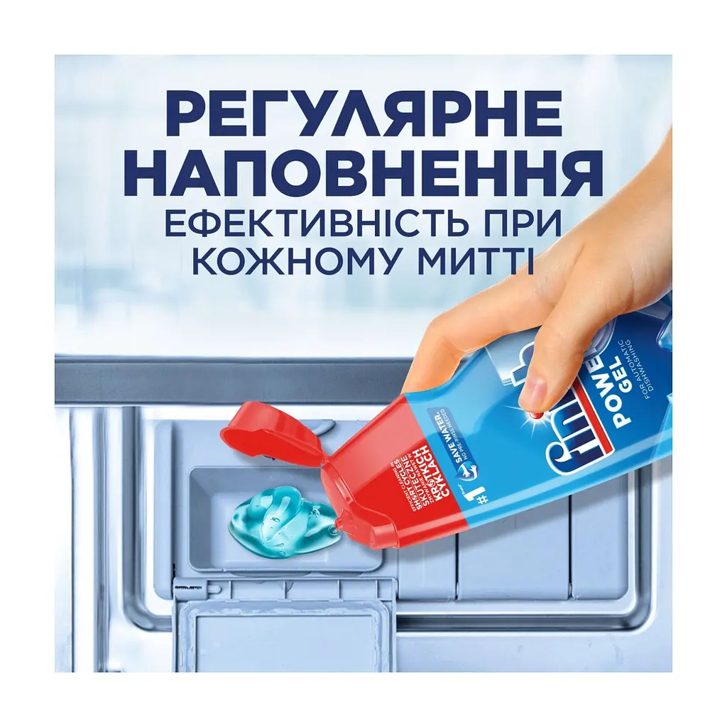 Гель для миття посуду в посудомийці Finish Power Gel Лимон 900 мл (5908252000029) - фото 2