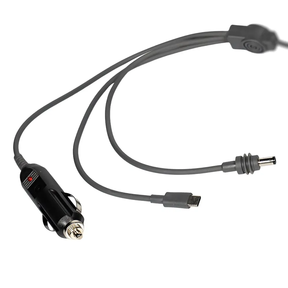 Кабель живлення 3 в 1 для Starlink Mini E-NET автомобільний прикурювач, DC Plug та USB Type-C Plug 5м (73-00657) - фото 4