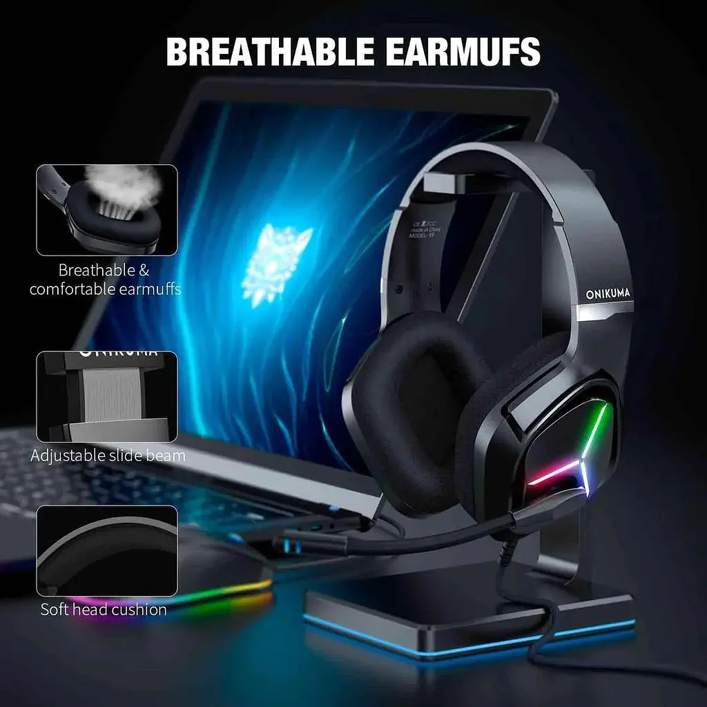 Наушники Onikuma Gaming with Blue LED X9 - фото 2