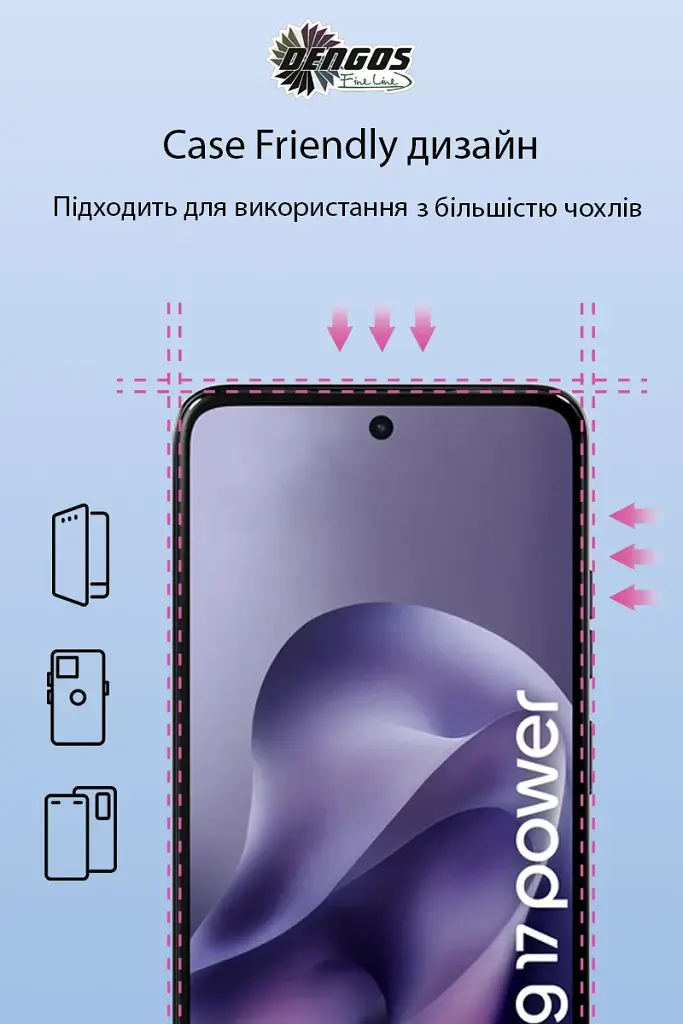 Чохол до мобільного телефона Dengos TPU Cover + Glass Motorola G17 / G17 Power Transparent (DG-KM-200) - фото 5