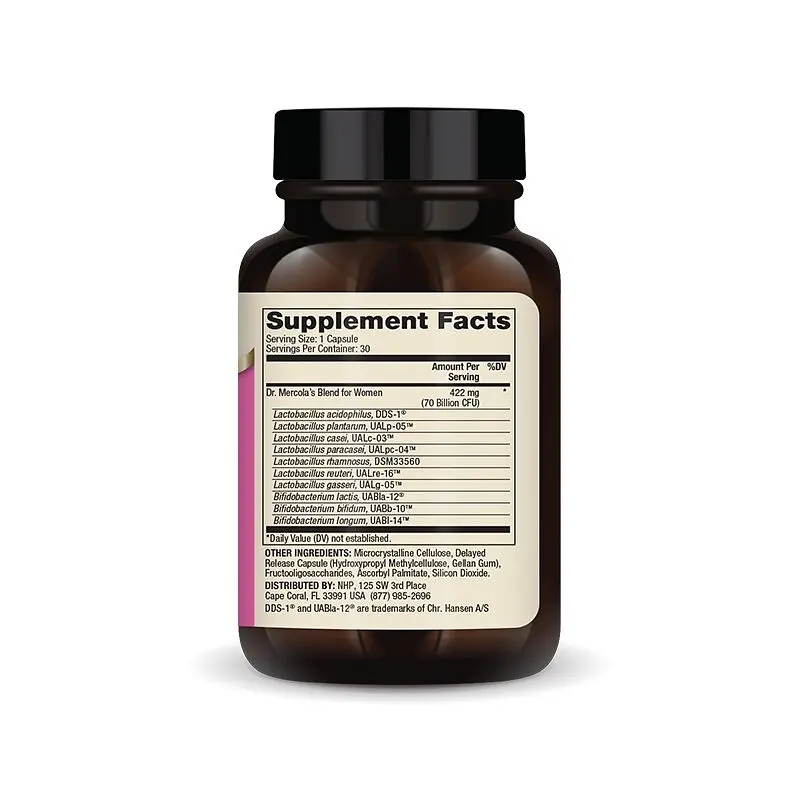 Комплекс пробіотиків Dr. Mercola Complete Probiotics for Women, 30 капсул для жінок - фото 2