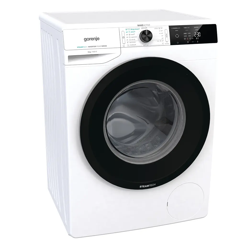 Пральна машина Gorenje з фронтальним завантаженням WEI84CPS, 8кг, 1400, A+++, Пар, глибина 54.5см, Дисплей, Білий (WEI84CPS) - фото 3