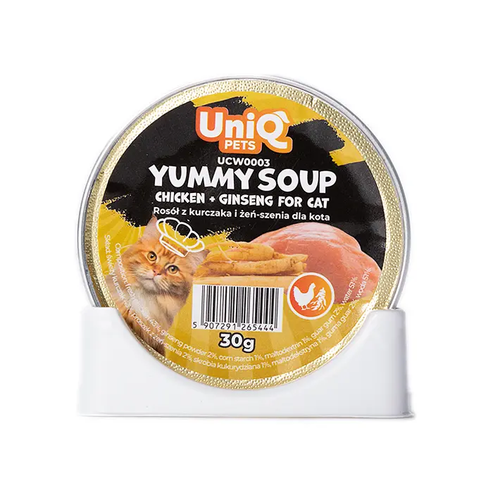 Смачний суп для кішок UNIQ PETS CAT WET FOOD ROYAL CHICKEN з куркою та женьшенем, 30 г - фото 4