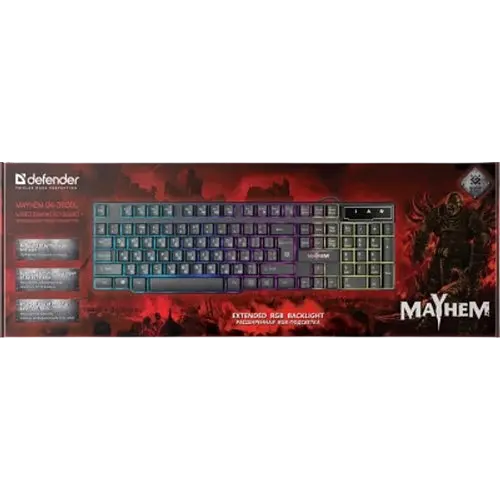 Клавіатура Defender Mayhem GK-360DL UA RGB Black (45362) - фото 2