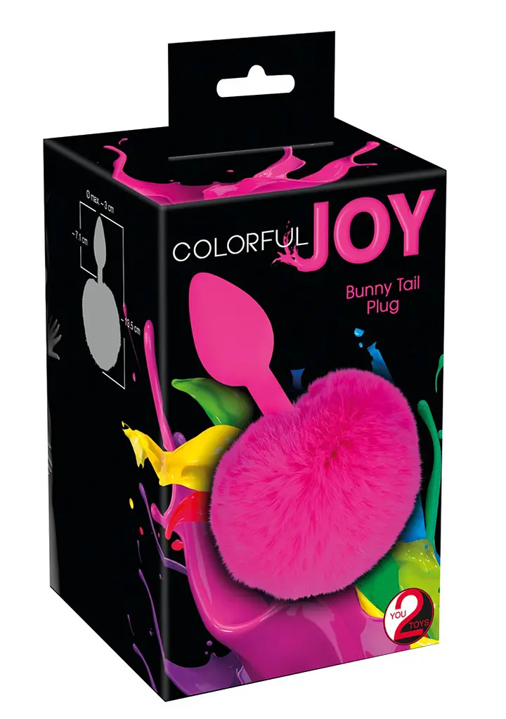Анальная пробка с пушистым хвостом Orion Colorful Joy Bunny Tail 13.5 см (розовый) - фото 7