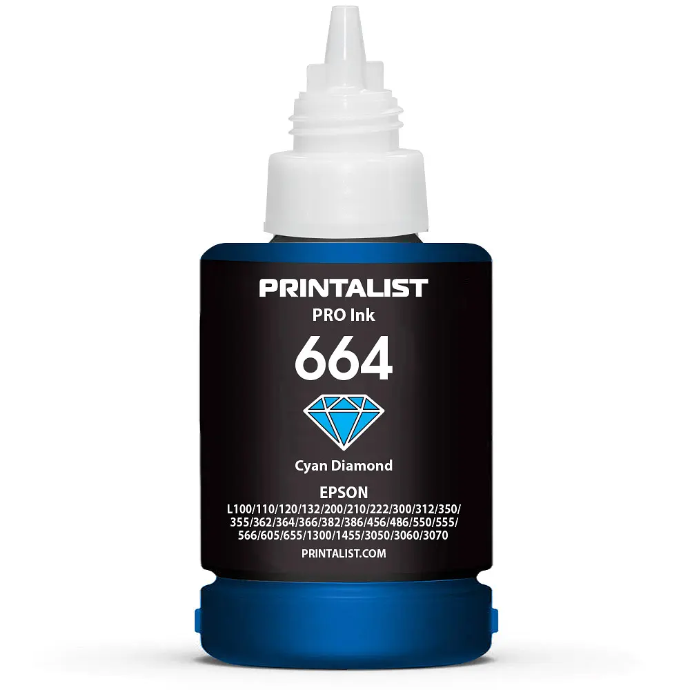 Чорнило PRINTALIST 664 для Epson L110/L210/L300 140г Cyan водорозчинне (PL664C) - фото 3