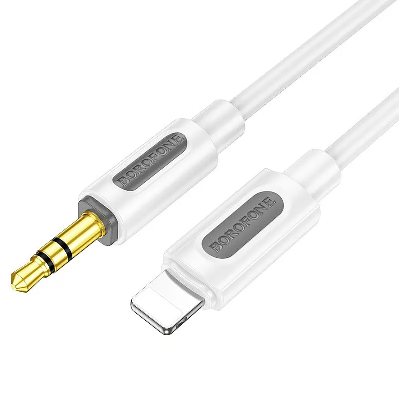Аудіокабель BOROFONE BL20 True sound silicone digital audio conversion cable iP Білий