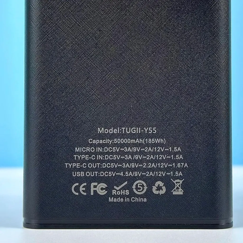 Зовнішній акумулятор WUW-TUGII Y55 50000mAh 22.5W Black [123970] - фото 6