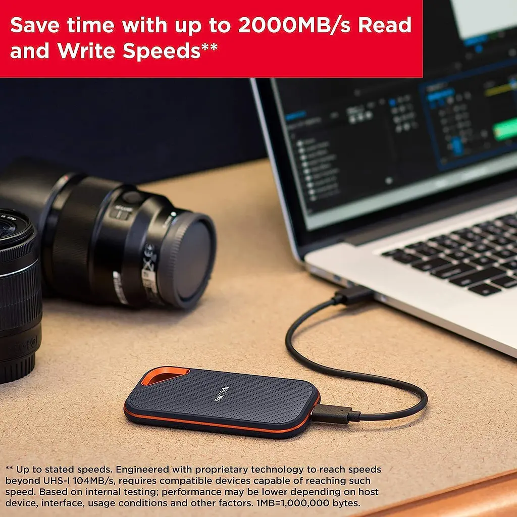 Накопичувач SSD Sandisk SSD Extreme PRO Portable SSD V2 4 TB (SDSSDE81-4T00-G25) - фото 5
