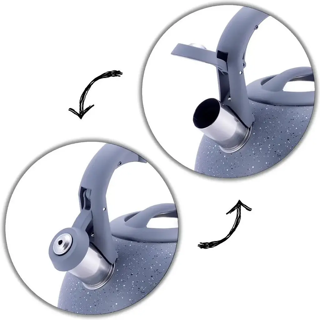 Чайник Kamille 3 л сірий (KM-1074GR) - фото 6