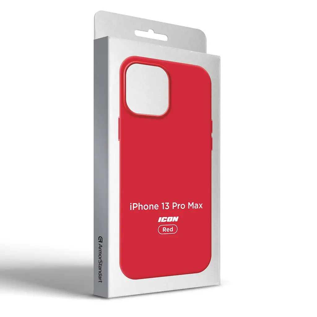 Силиконовый чехол для Apple iPhone 13 Pro Max, ICON2 Case, красный, противоударный, панель, защита всего корпуса, матовая поверхность Soft Touch, выступает над дисплеем, совместим с защитными стеклами и пленками, с микрофиброй - фото 9