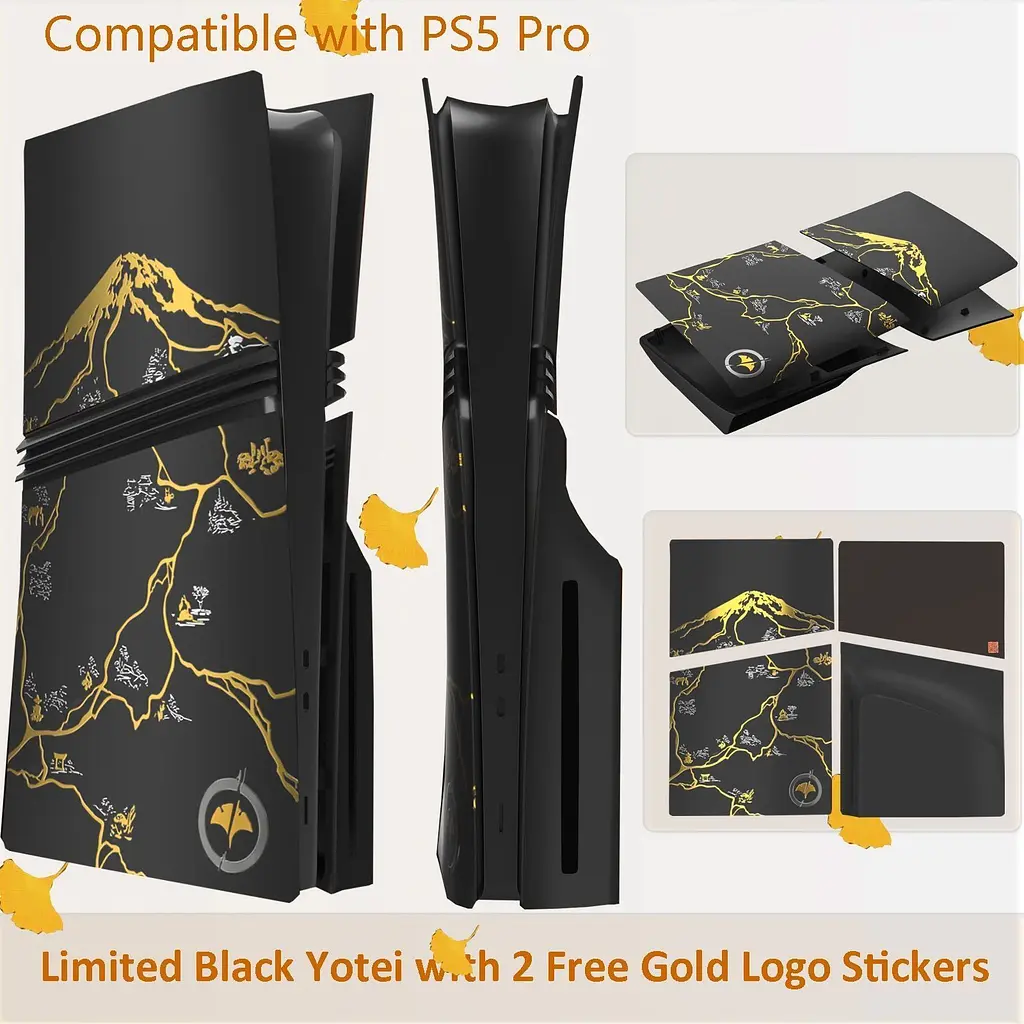 Змінна панель DK Faceplate Replaceable 4in1 для PlayStation 5 Pro Blue-Ray Faceplate Ghost Black Yotei [163768] - фото 3
